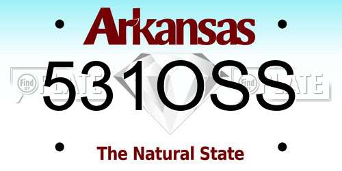531OSS Arkansas License Plate