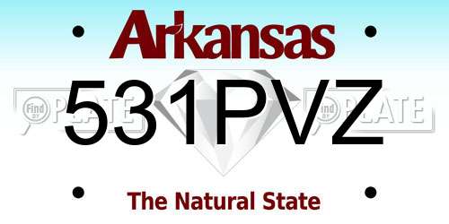 531PVZ Arkansas License Plate
