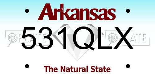 531QLX Arkansas License Plate