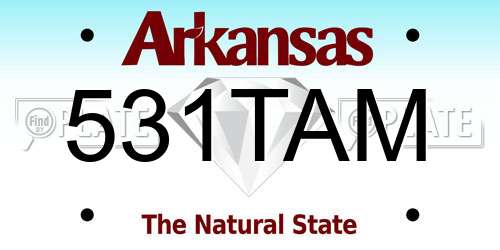531TAM Arkansas License Plate