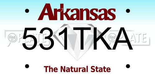 531TKA Arkansas License Plate