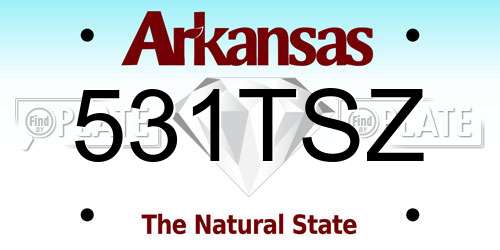 531TSZ Arkansas License Plate