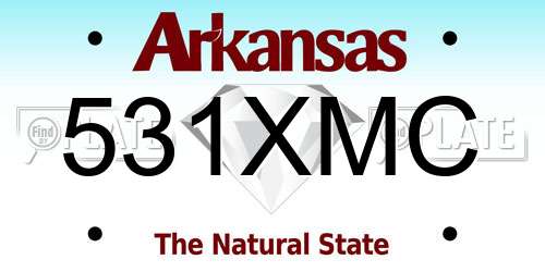 531XMC Arkansas License Plate
