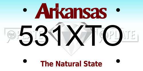 531XTO Arkansas License Plate