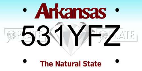 531YFZ Arkansas License Plate
