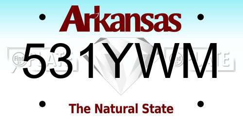 531YWM Arkansas License Plate