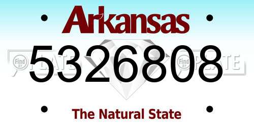 5326808 Arkansas License Plate
