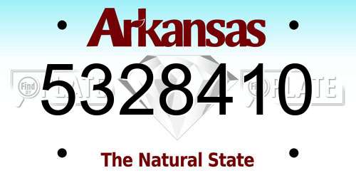 5328410 Arkansas License Plate