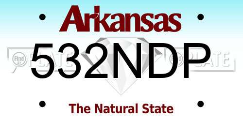 532NDP Arkansas License Plate