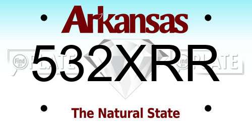 532XRR Arkansas License Plate