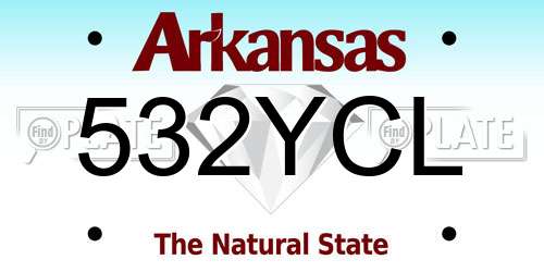 532YCL Arkansas License Plate