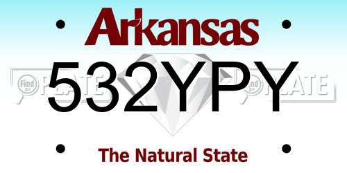 532YPY Arkansas License Plate