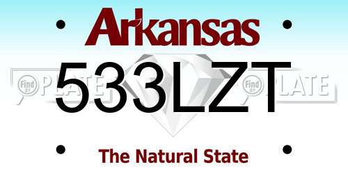 533LZT Arkansas License Plate
