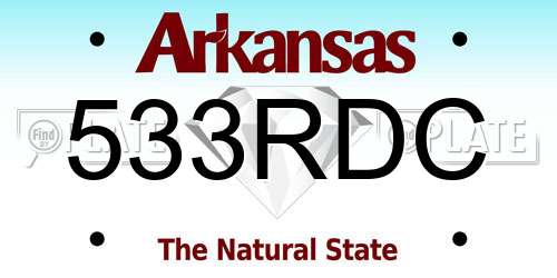 533RDC Arkansas License Plate