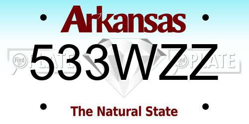 533WZZ Arkansas License Plate