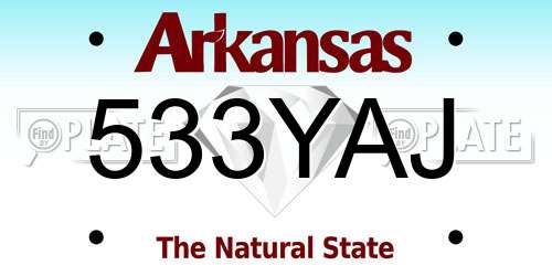 533YAJ Arkansas License Plate
