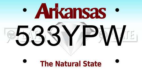 533YPW Arkansas License Plate