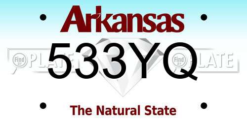 533YQ Arkansas License Plate