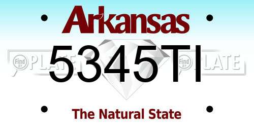 5345TI Arkansas License Plate