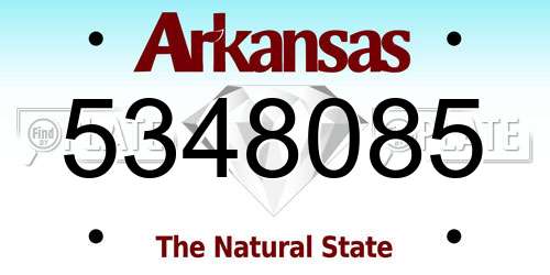 5348085 Arkansas License Plate