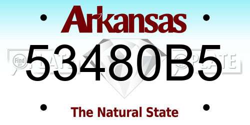 53480B5 Arkansas License Plate