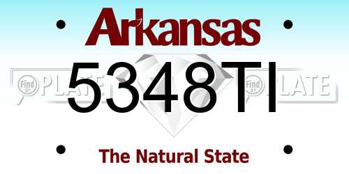 5348TI Arkansas License Plate