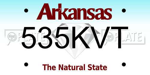 535KVT Arkansas License Plate