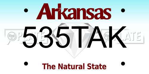 535TAK Arkansas License Plate