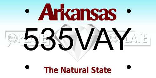 535VAY Arkansas License Plate