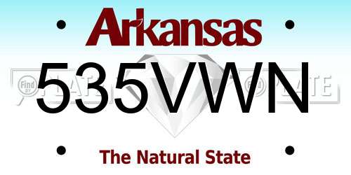 535VWN Arkansas License Plate