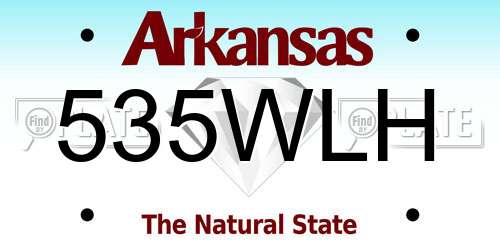 535WLH Arkansas License Plate