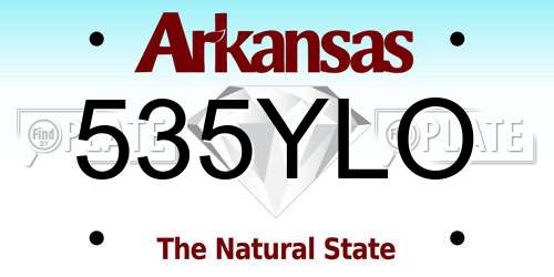 535YLO Arkansas License Plate