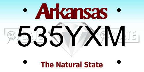 535YXM Arkansas License Plate