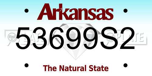53699S2 Arkansas License Plate