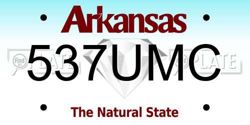 537UMC Arkansas License Plate