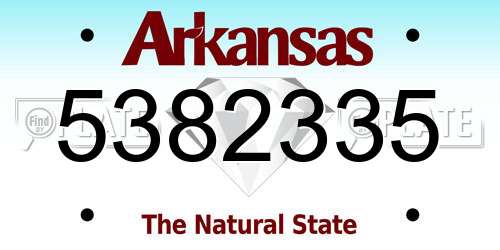 5382335 Arkansas License Plate