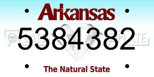 5384382 Arkansas License Plate