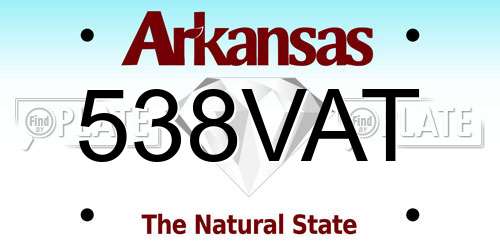 538VAT Arkansas License Plate