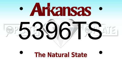 5396TS Arkansas License Plate