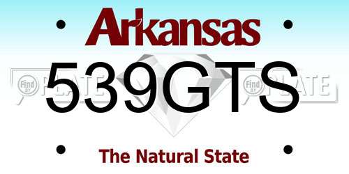 539GTS Arkansas License Plate