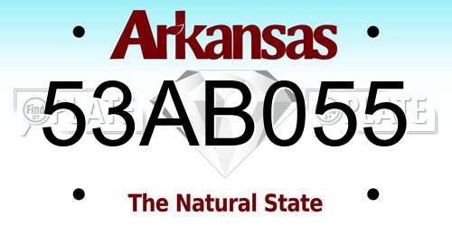 53AB055 Arkansas License Plate
