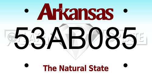 53AB085 Arkansas License Plate