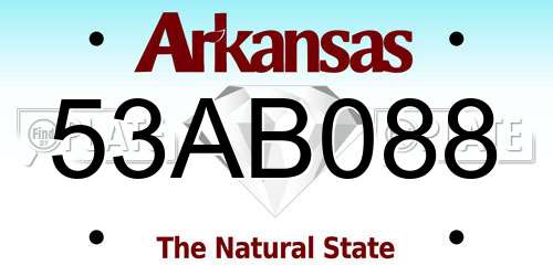 53AB088 Arkansas License Plate