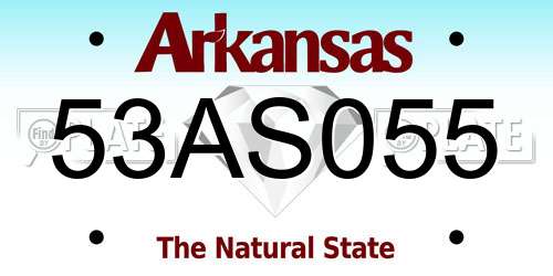 53AS055 Arkansas License Plate