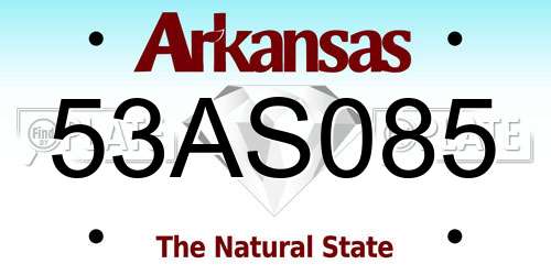 53AS085 Arkansas License Plate