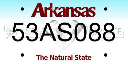 53AS088 Arkansas License Plate