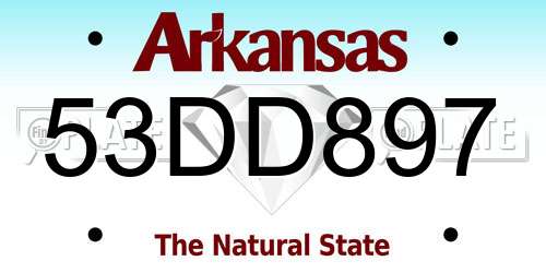 53DD897 Arkansas License Plate