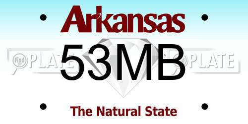 53MB Arkansas License Plate