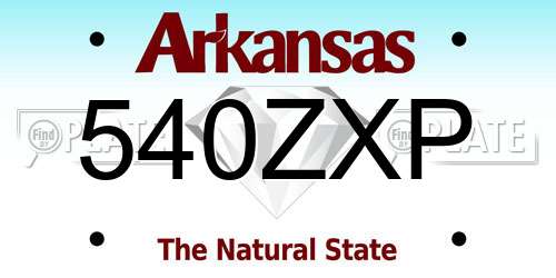 540ZXP Arkansas License Plate
