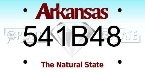 541B48 Arkansas License Plate